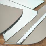 Miroir voilier bicolore années 70 50x77cm