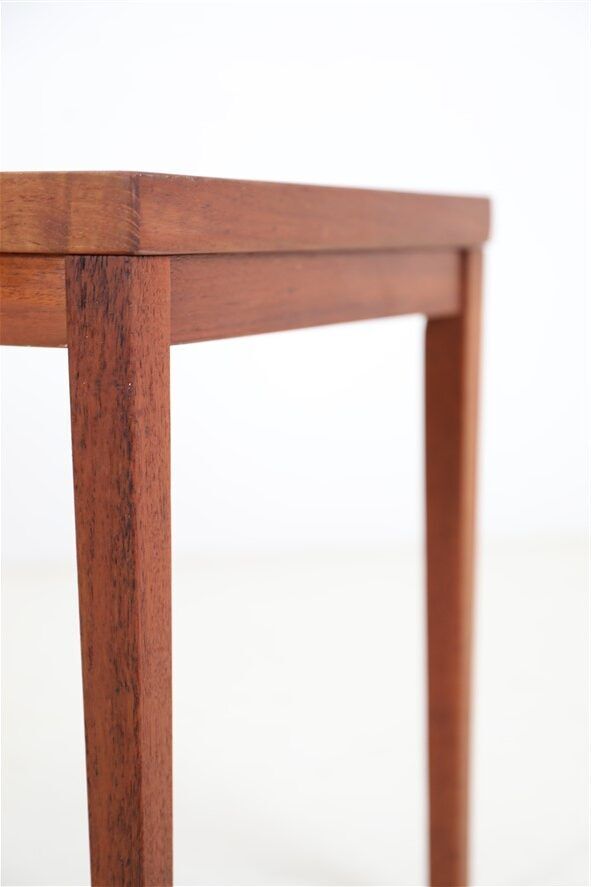 Filigree mid-century teak coffee table with tiles / 1960s / 1970s / Danish modern design