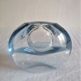 Ancient soliflore vase in bluish glass