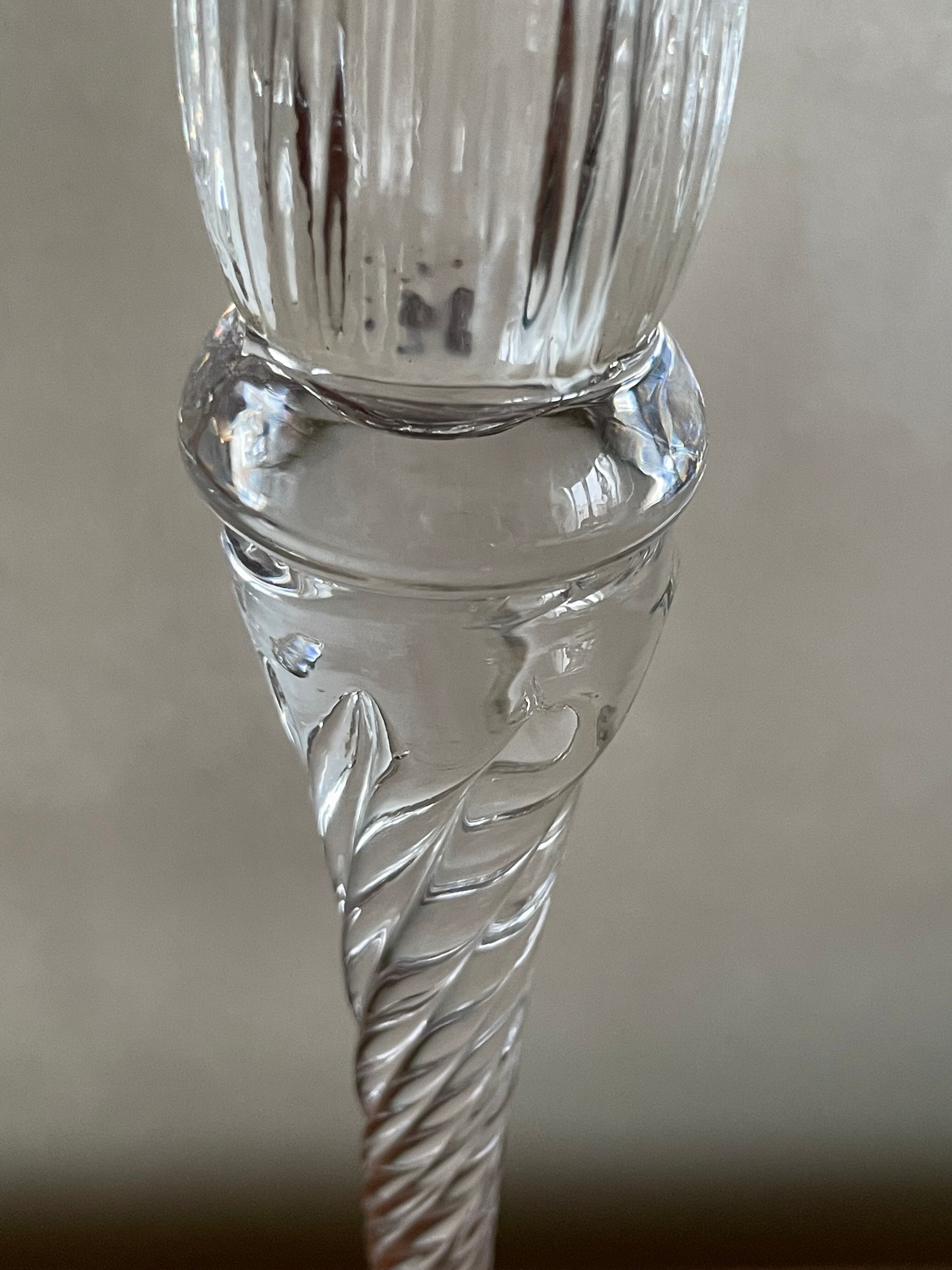 Blown glass candle holder