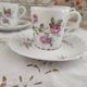 Lot de 7 tasses à café expresso en porcelaine de Limoges Haviland décor roses anciennes