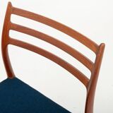 Dining Chairs Model 78 by Niels O. Møller for J.L. Møllers, 1960s, Set of 6