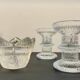 Bougeoirs cristal façon littala vintage