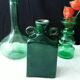 Vintage green vase with ears