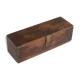 Box box old cashbox commercant wood old teck patine brown india