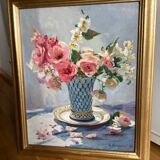 Signed framed painting Oil on canvas dimensions: height -59 cm - width -49 cm -