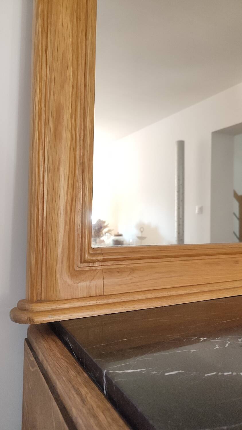 Large oak mirror 1950