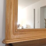 Grand miroir en chêne 1950