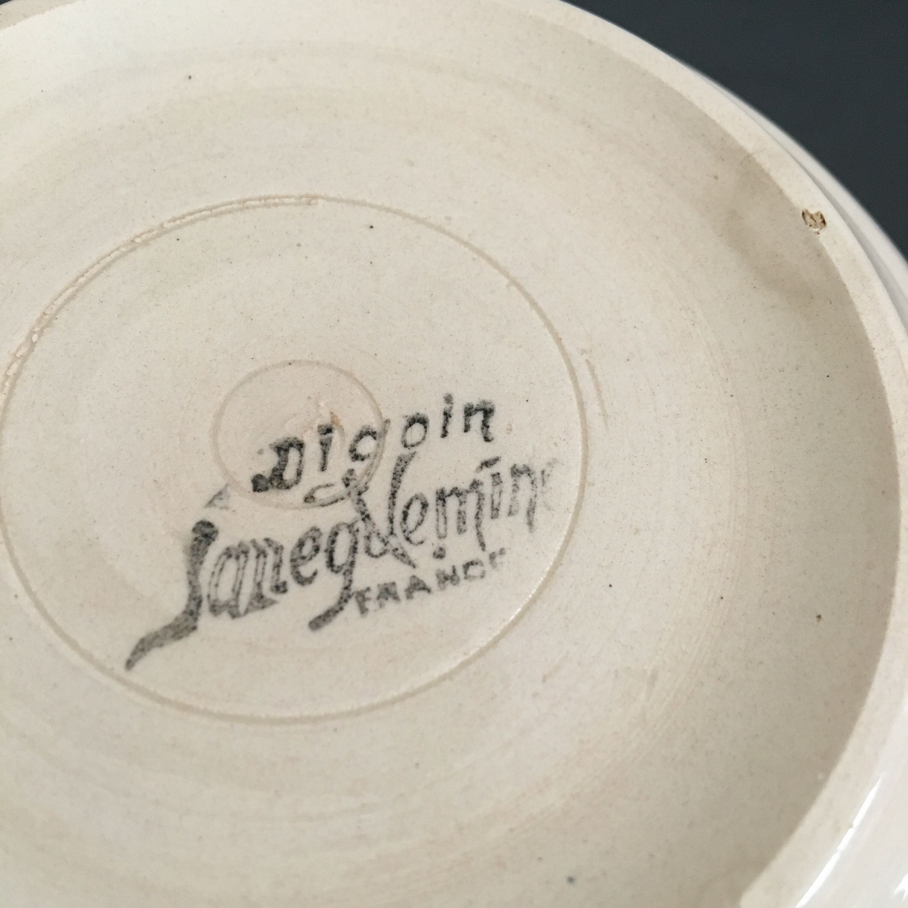 Set cup and soap holder Digoin Sarreguemines