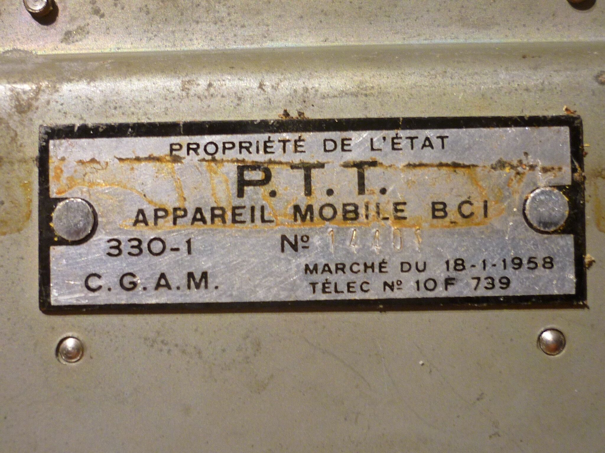 Black PTT phone 1958