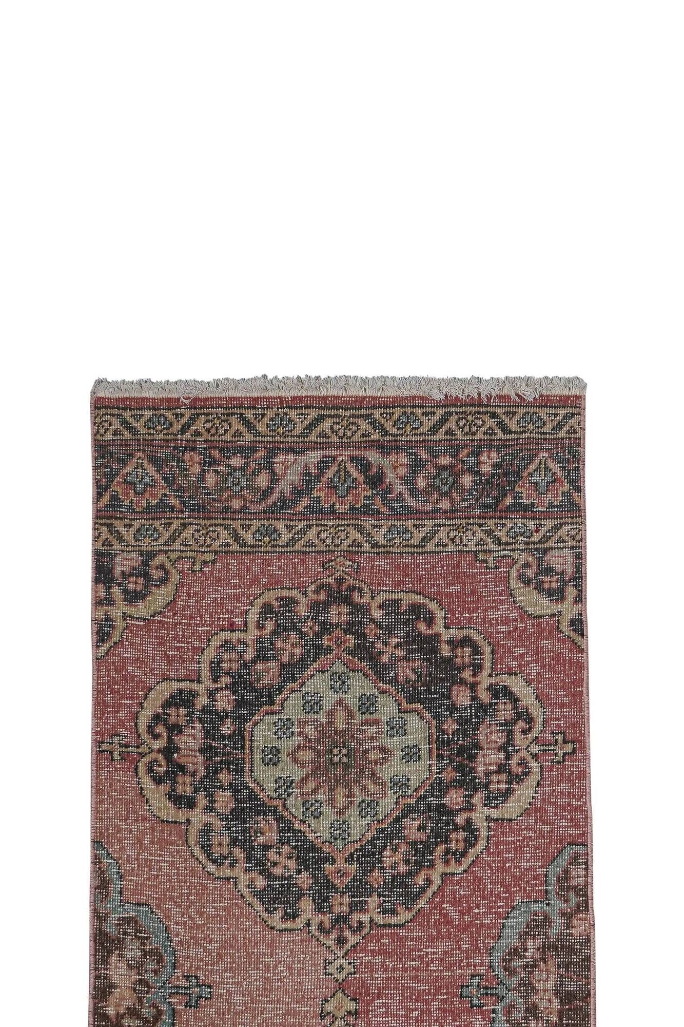Vintage Turkish hallway rug 71x756 cm