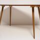 Antique mid-century coffee table, vintage, hand-painted beech wood, Germany, 1960s.