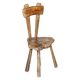 French nursing chair hand-carved in chestnut around 1760