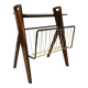 Modernist side table with newspaper rack, Ilse Mobel, Germany, 1960s.
