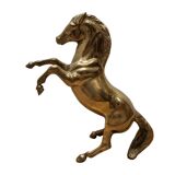 Vintage Brass Horse Rearing 70s