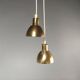 Hans-Agne Jakobsson Perforated brass pendants for Markaryd 1960