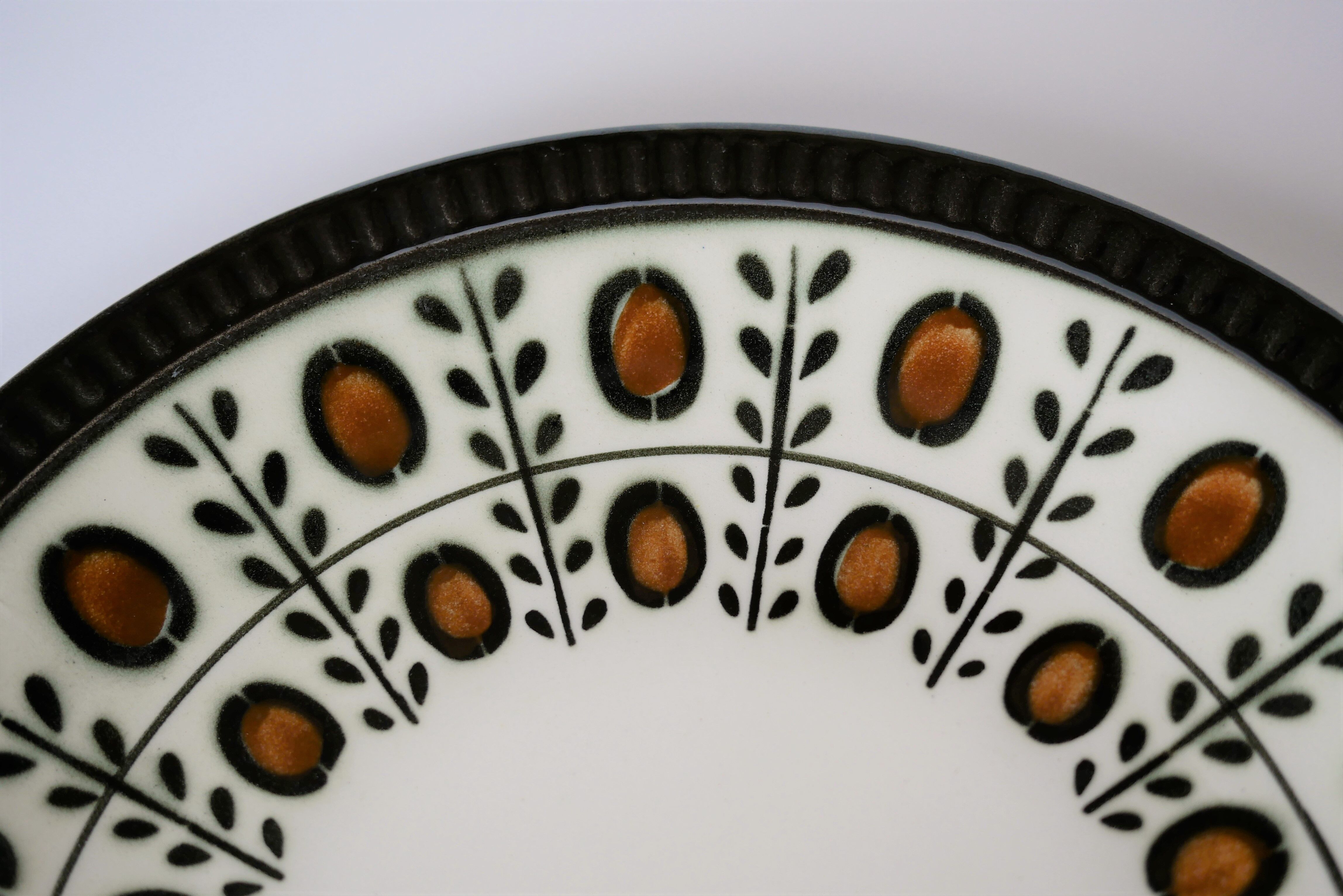 Series of 8 vintage plates edited by Boch La Louvière