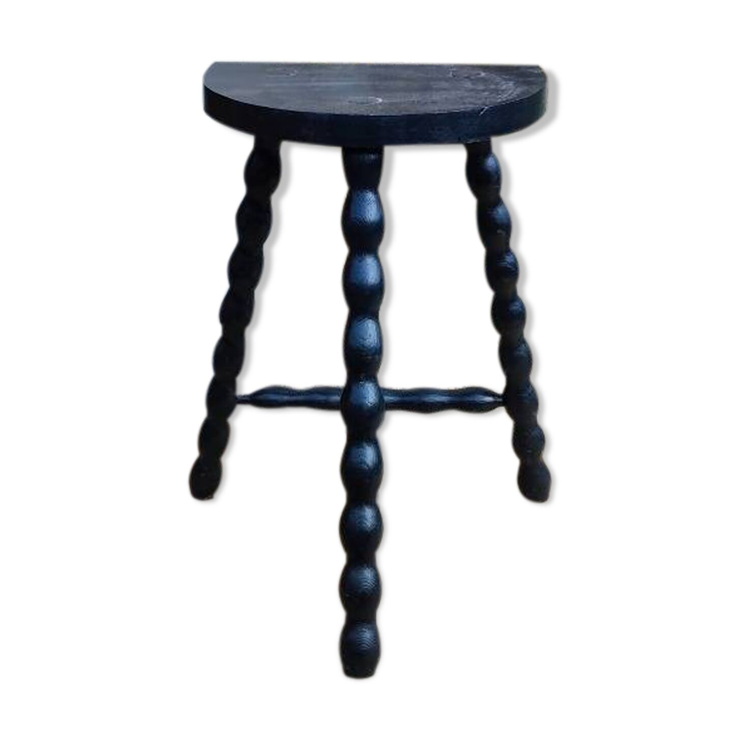 Low black stool