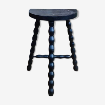 Low black stool