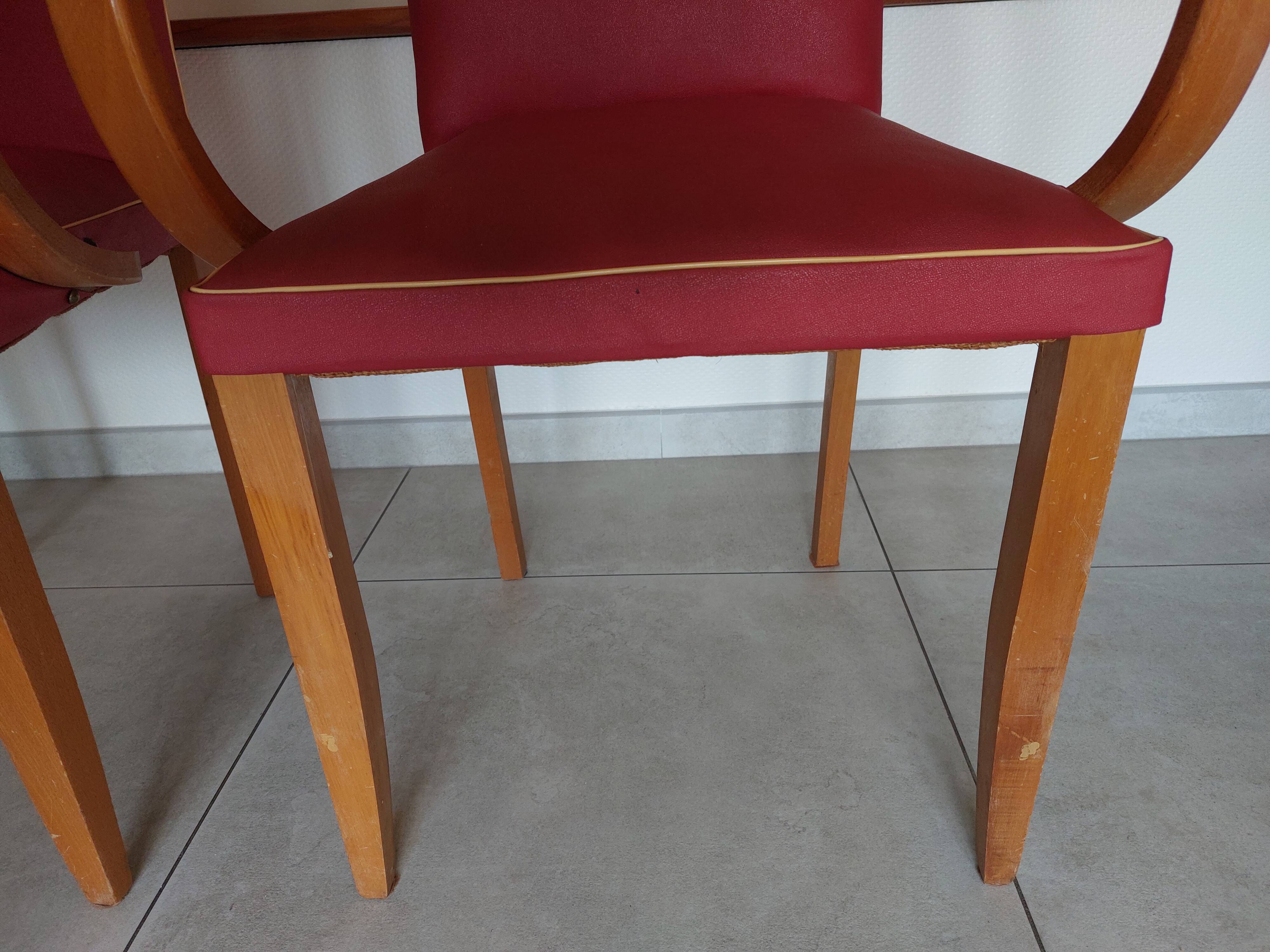 Pair of "moustache" bridge armchairs