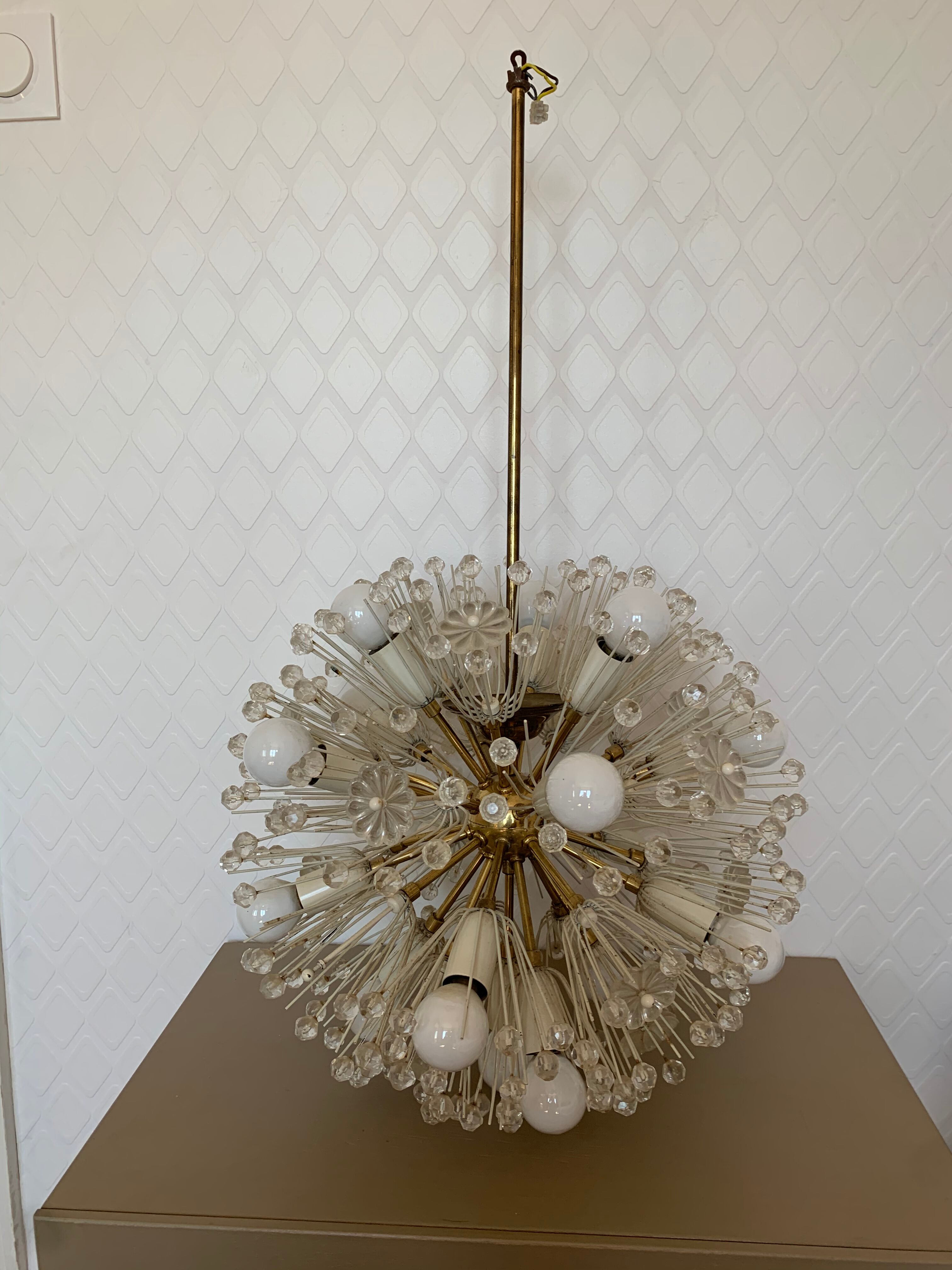 Brass chandelier 1980