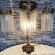 Guimard-style sign neck lamp with two wall lights