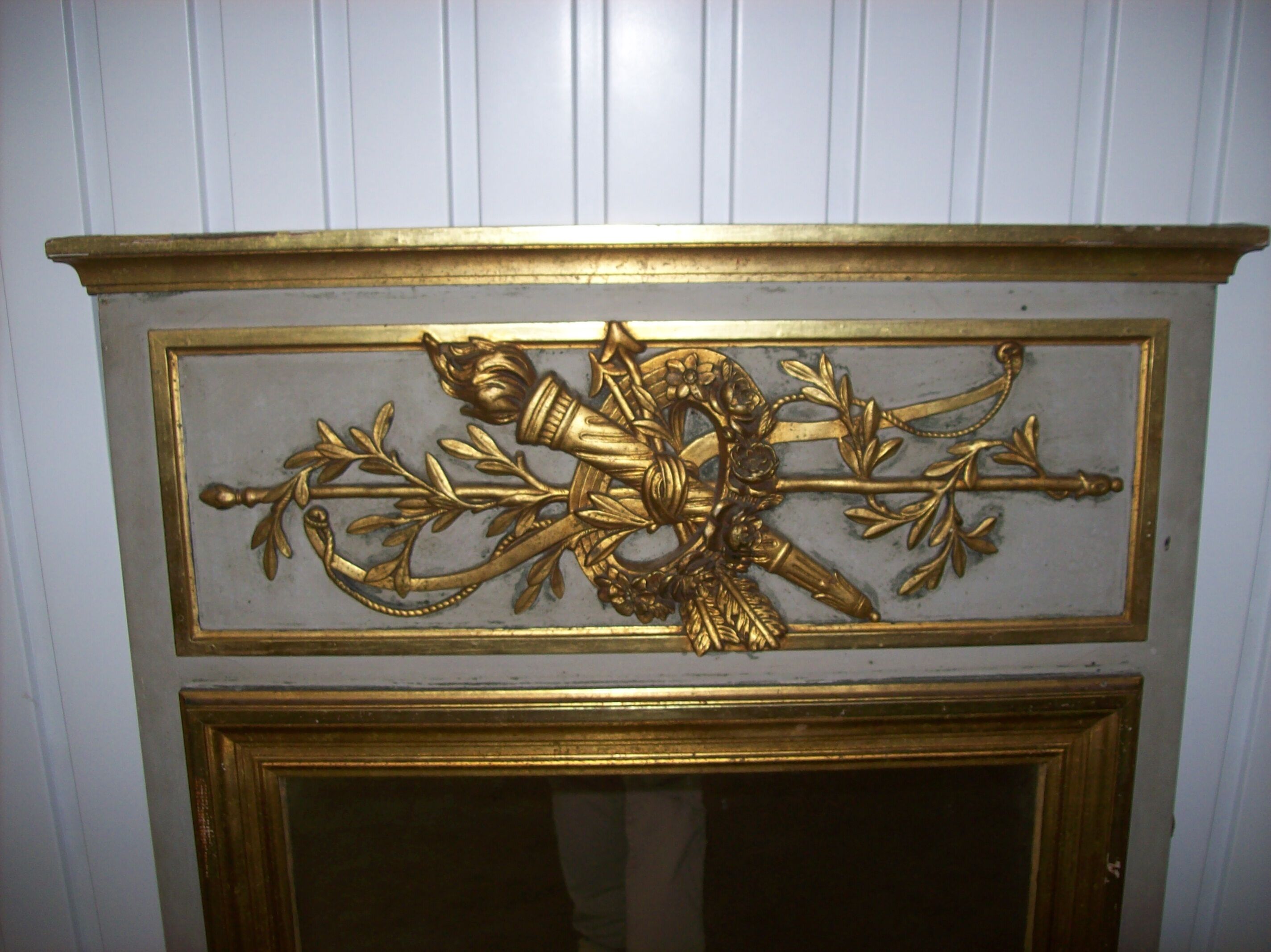 Louis XVI-style trumeau mirror -126x80cm