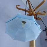 Hanging lamp in blue opaline