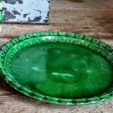 Flower pot and saucer in slip by G. De Bruyn 19th century