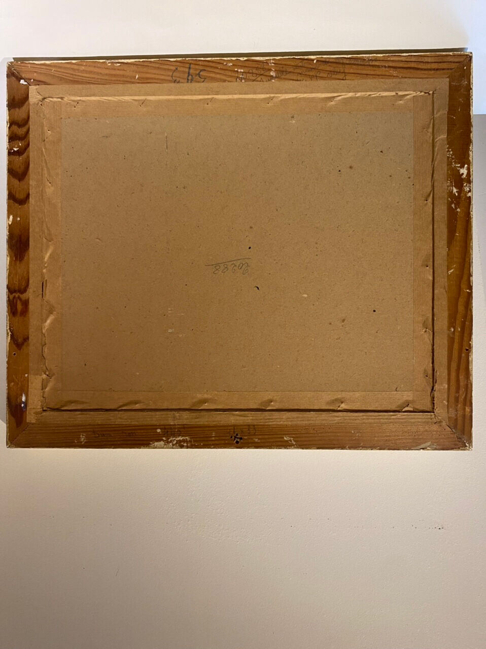 Old painting, landscape, signed Andrée Bouchard, 1950s