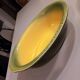 Breton dish in green and yellow ceramic
