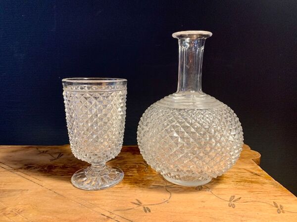 Ancien service de nuit cristal Baccarat fin XIXeme