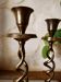 Set of 2 Scandinavian brass candle holders