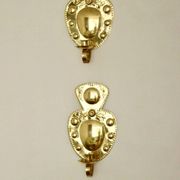 Pair of Swedish brass wall lights from the mid-century by S. Fong.