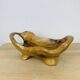 Brutalist olive wood fruit bowl
