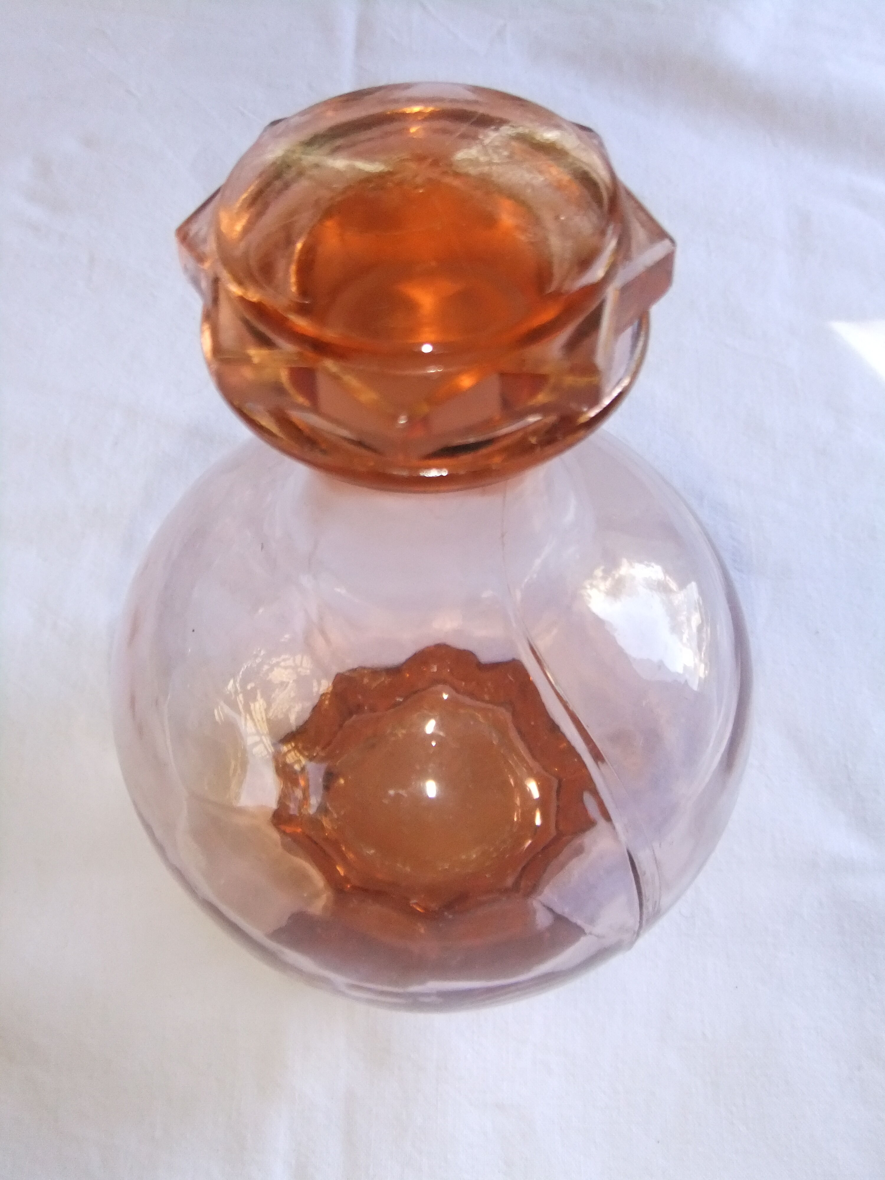 Art Deco liquor service in glass