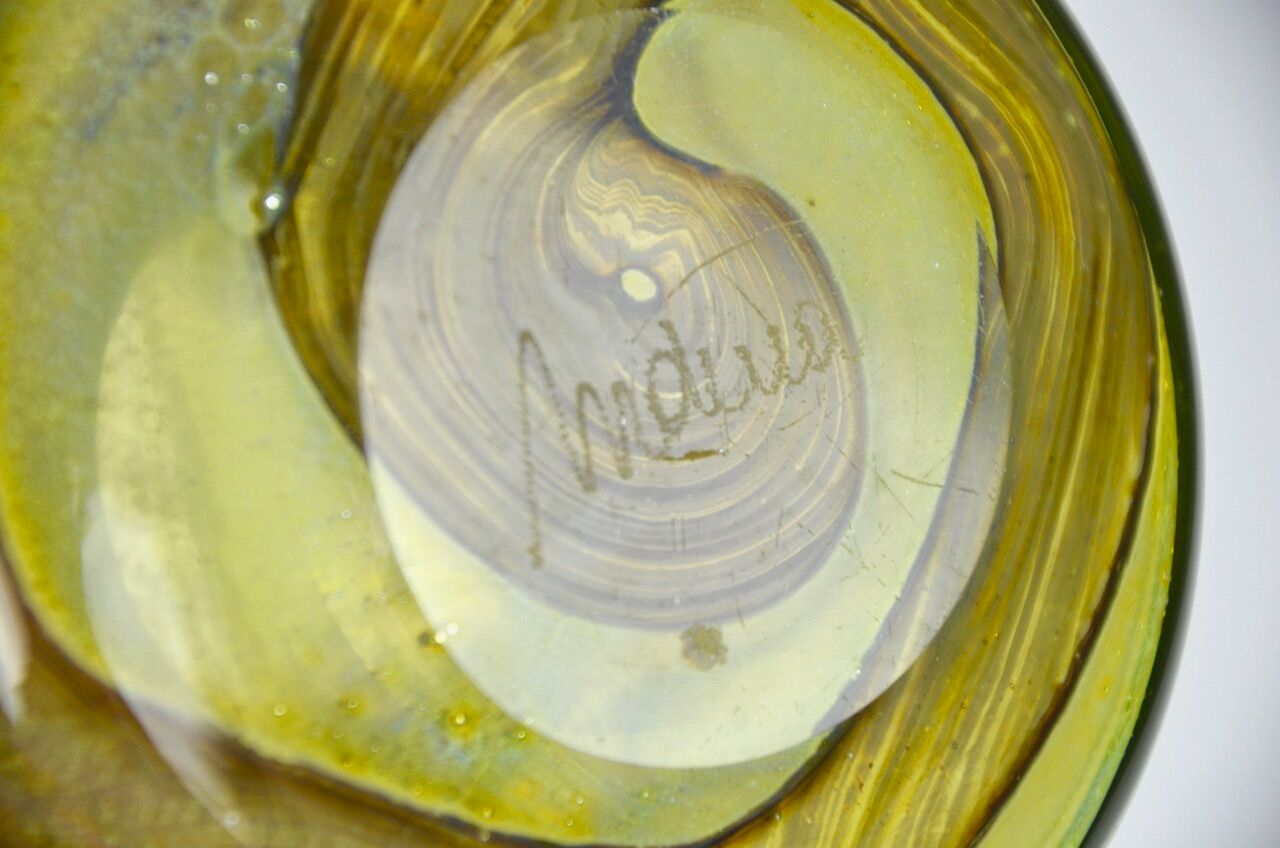 Malta signed Mdina blown glass vase 1970s