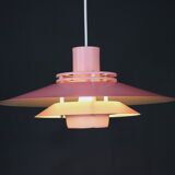 Great pink restored Danish ceiling lamp *** Danish design *** unique *** Denmark 1970's