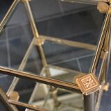 Solid Brass and Glass Side Table