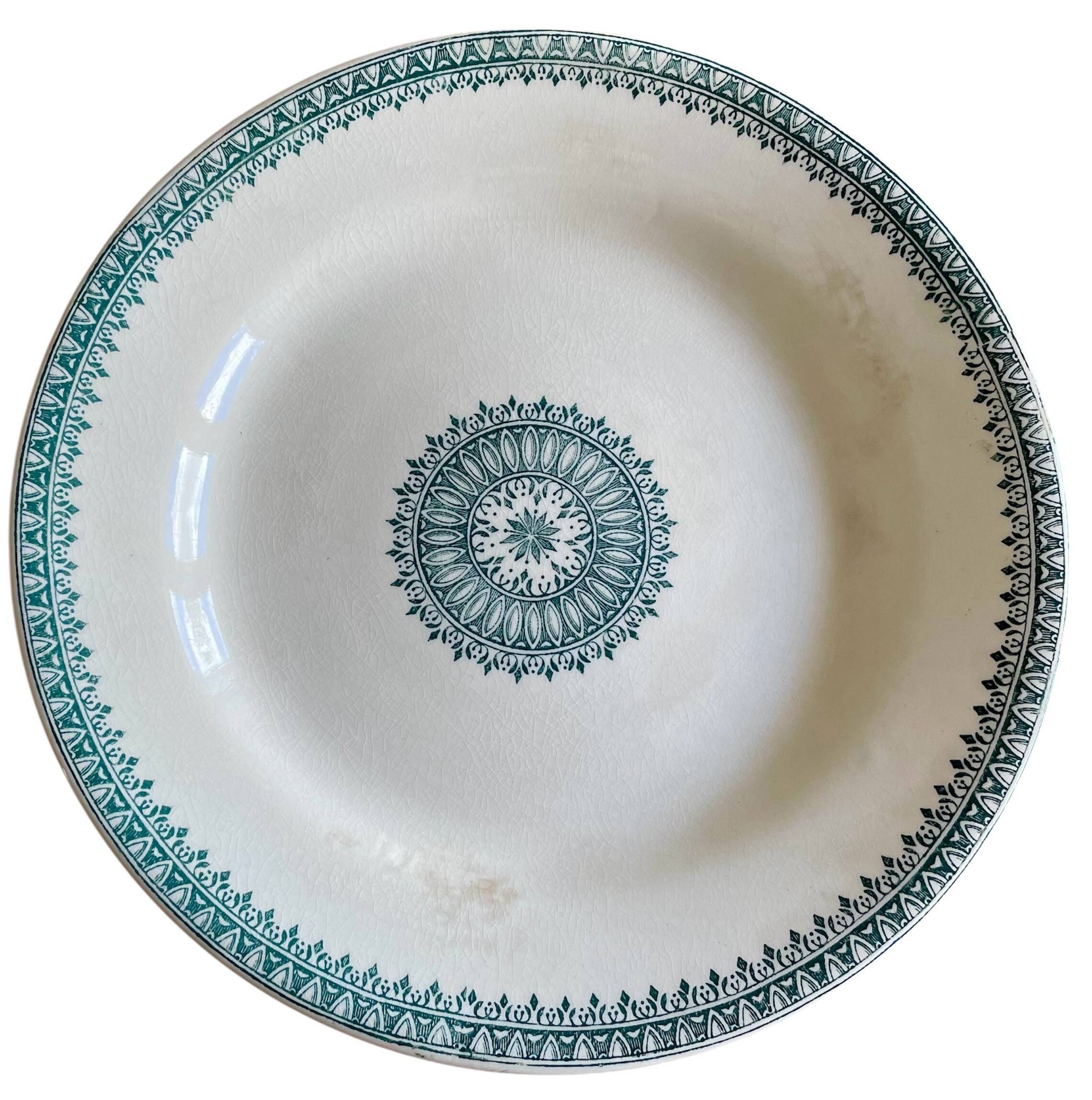 Antique earthenware mignardise dish from Creil & Montereau