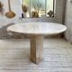 Travertine dining table 1970 Italy Tobia Scarpa