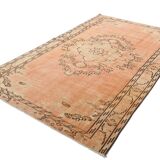 5x8 Salmon & Peach Geometric Persian Rug, 156x255Cm