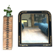 Antique mirror 107/102cm Louis-Philippe beaded from the Napoleonic III era.