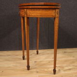 Inlaid half-moon side table in Louis XVI style