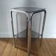 Vintage metal and glass console