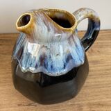 Jug French in fat lava with handle, Form 172, vintage Vallauris with Drip Glaze