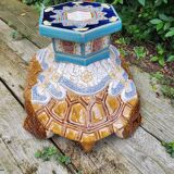 Porte plante tortue en céramique émaillée, 1980