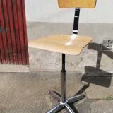 Chrome foot adjustable office chair