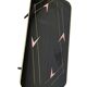 Table basse vintage en formica noir avec accent rose