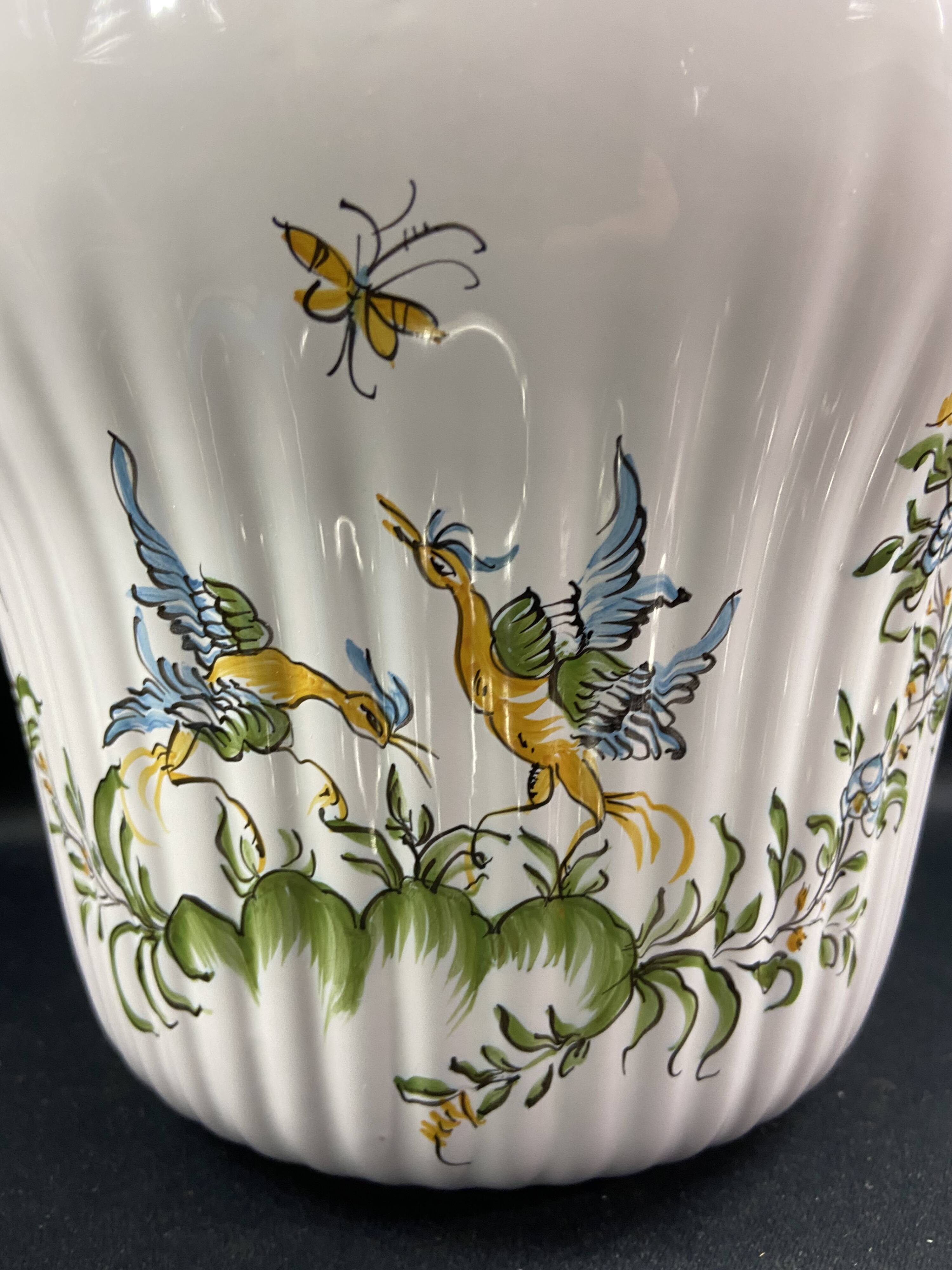 Moustiers earthenware flowerpot